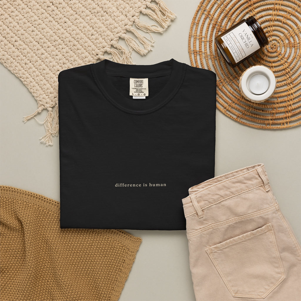 Difference Is Human Text T-Shirt