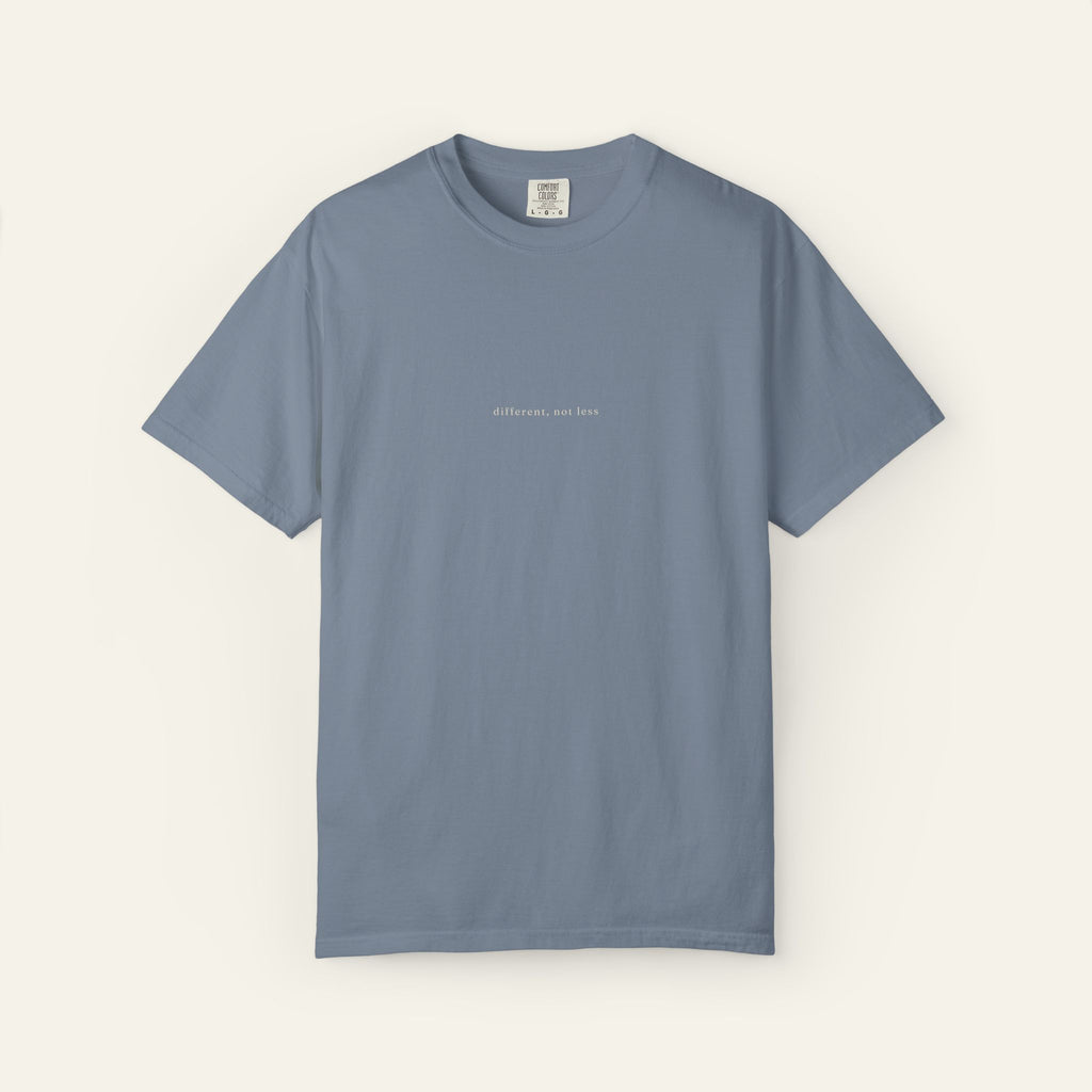 Different Not Less Text T-Shirt