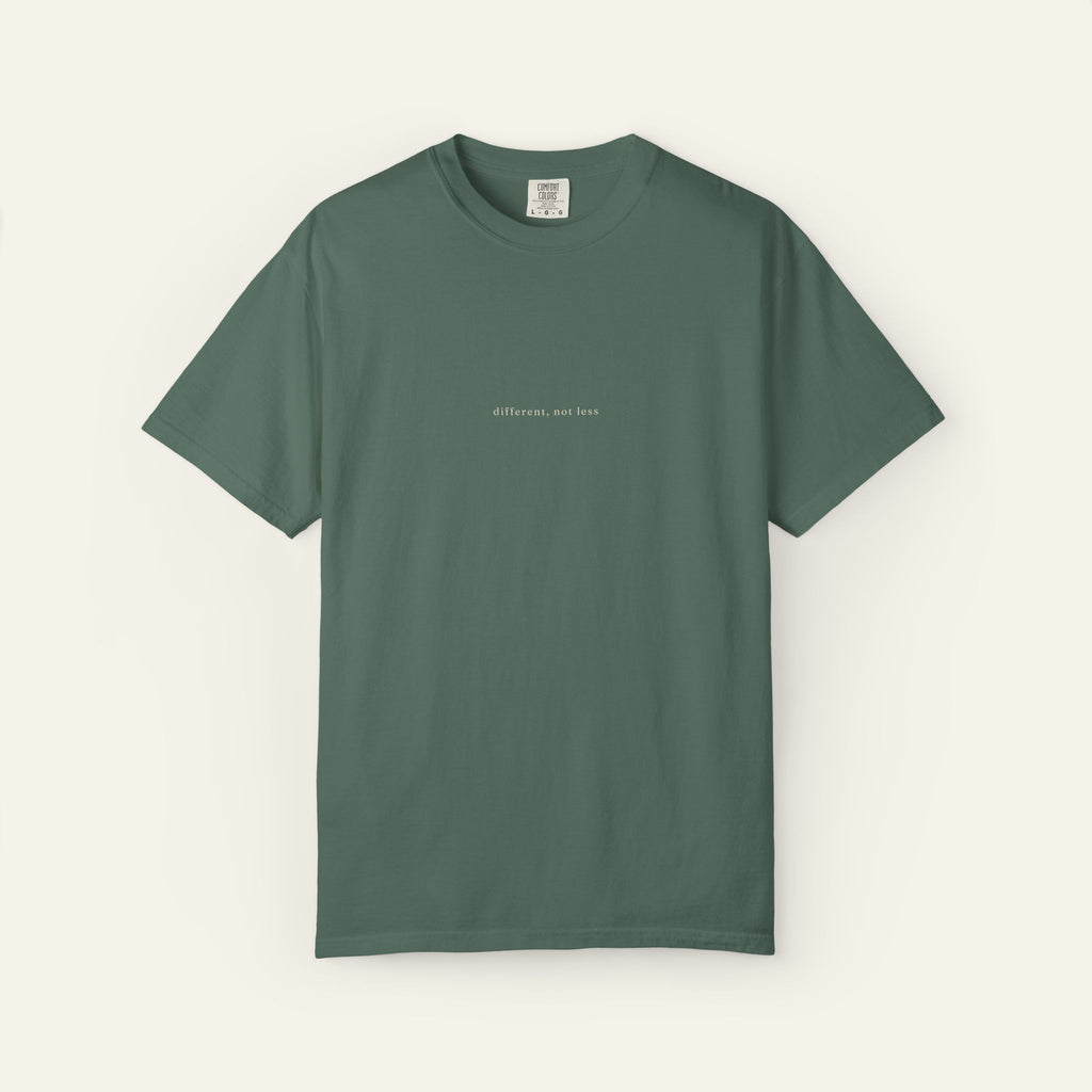 Different Not Less Text T-Shirt