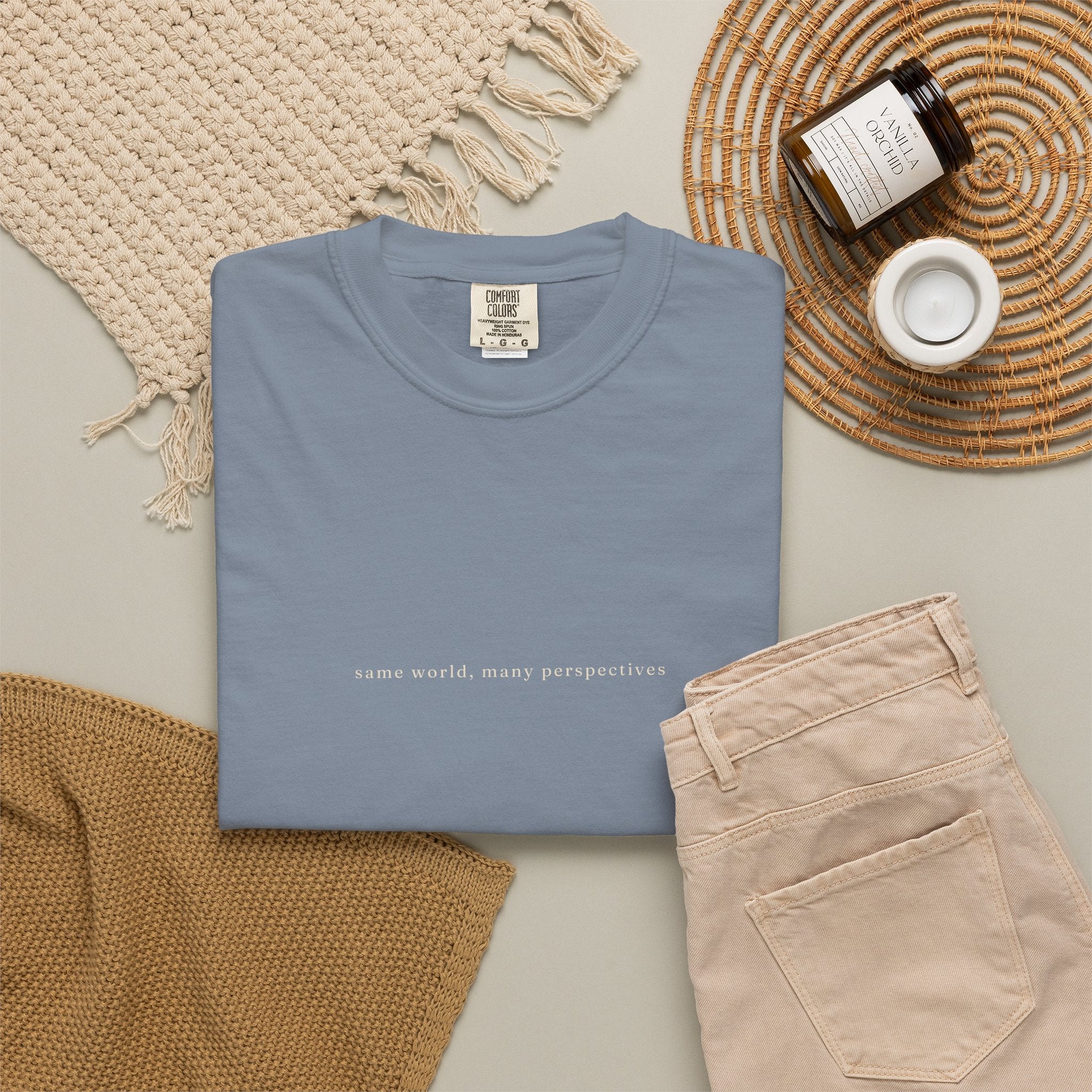 Same World, Many Perspectives Text T-Shirt