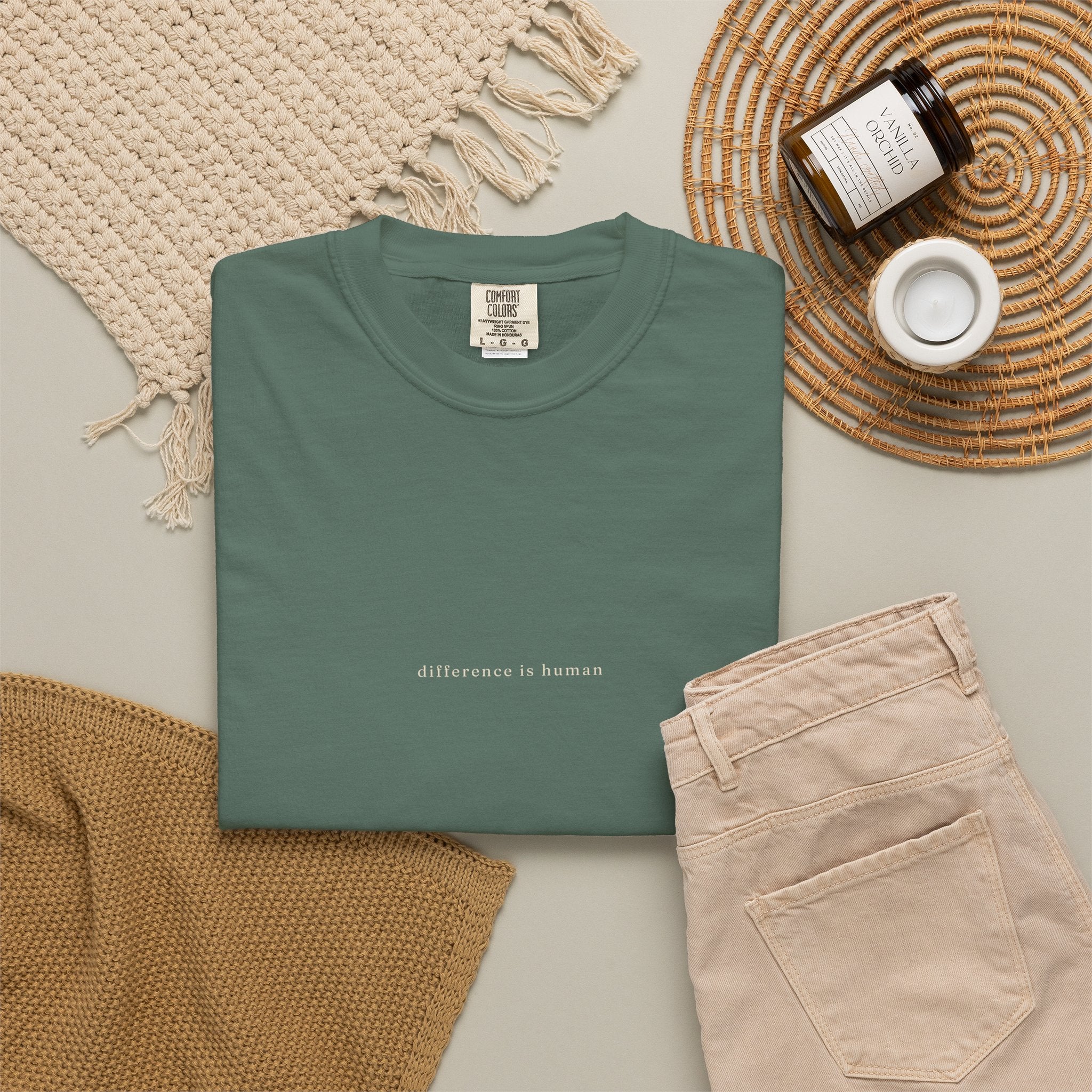 Difference Is Human Text T-Shirt